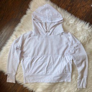 Lorna Jane white mesh hoodie